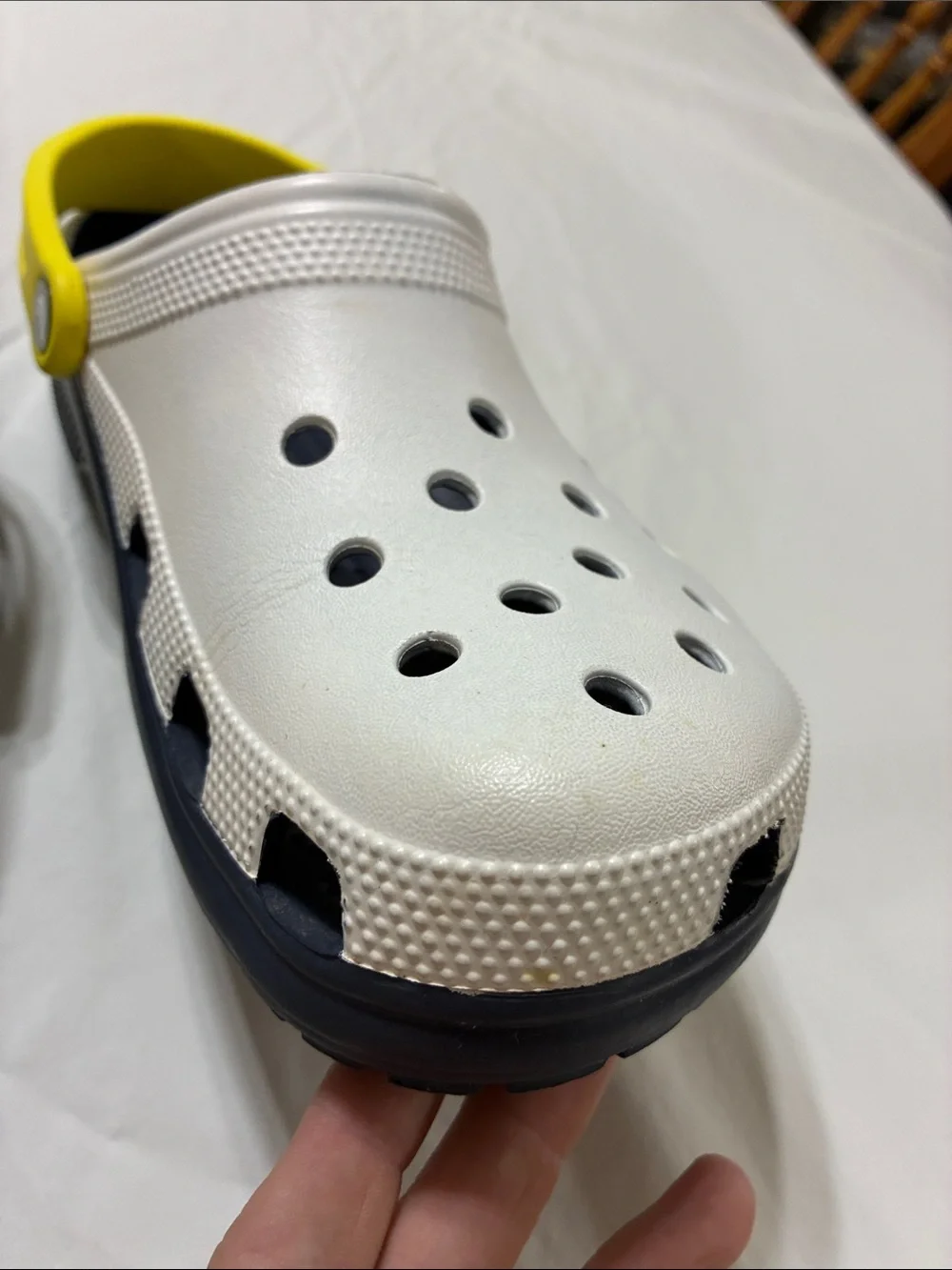 Unisex Crocs Classic Sport Clog (Navy/White/Yellow)